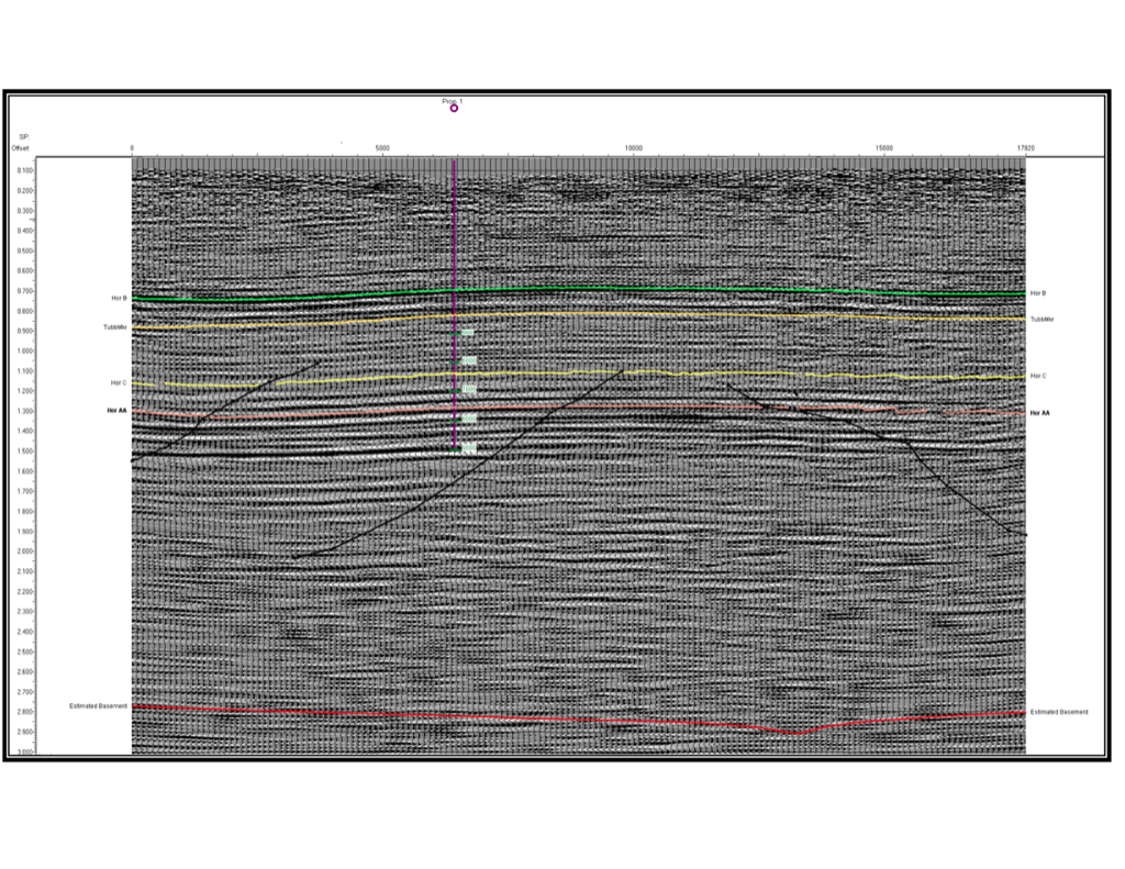Legacy deep seismic section exhibit